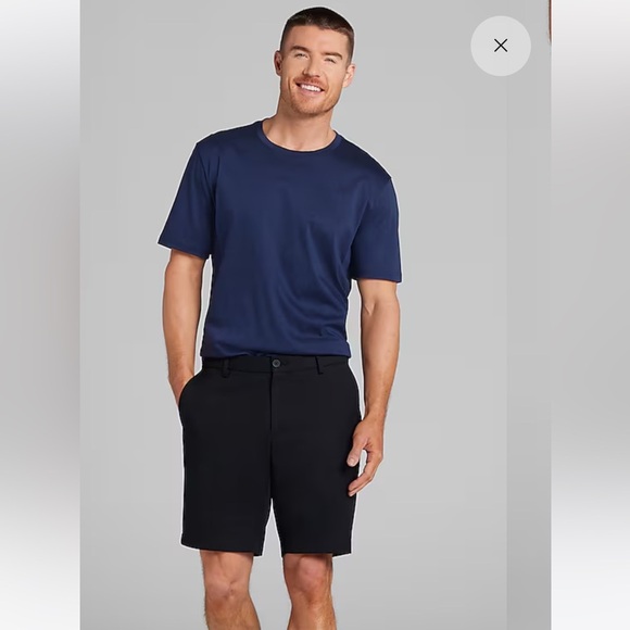 Kenneth Cole Awearness Size 42 Slim Fit Black Shorts With Size Zipper Pocket - Picture 2 of 4